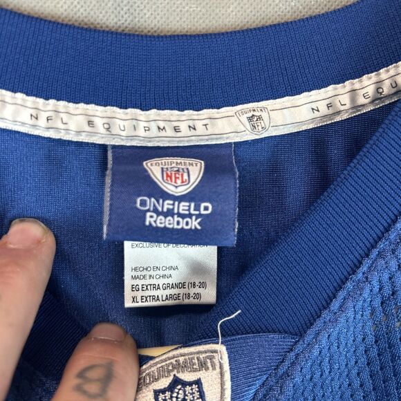 Reebok On Field Indianapolis Colts Nfl 18 Payton Manning Youth Size XL 18/20 - Picture 4 of 8